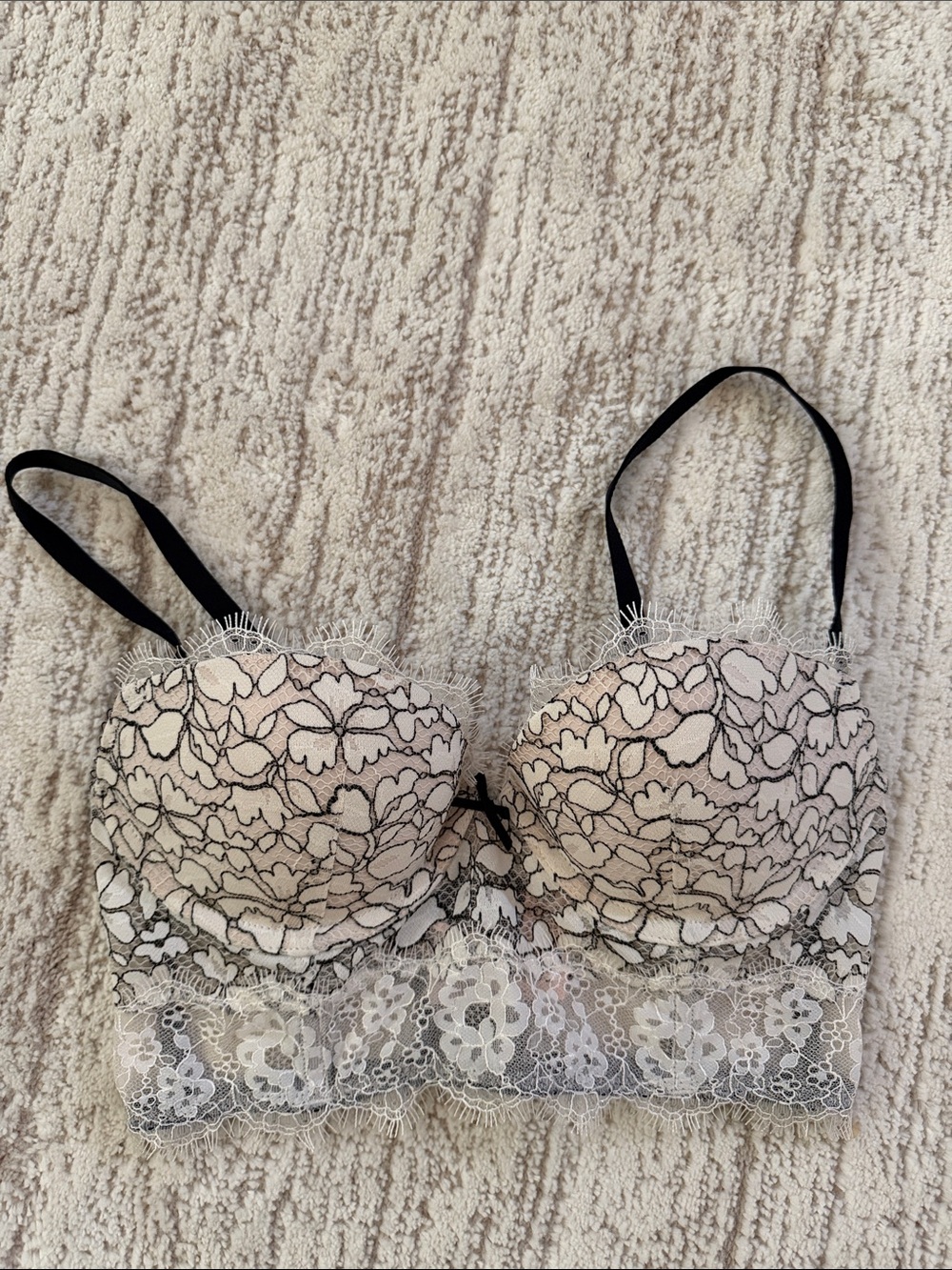 NWT Victoria's Secret 2014 Dream Angel underwire push-up bustier bra 32C